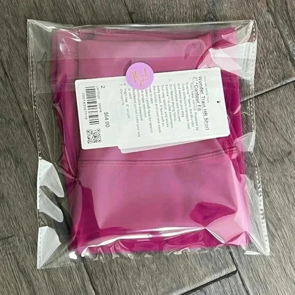 Lululemon NWT Wunder Train Contour Fit High-Rise Short 8" Magenta Purple - Picture 11 of 11